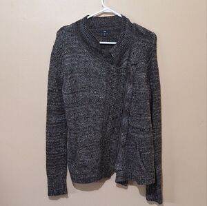 Gap Asymmetrical Zip Cardigan Sweater